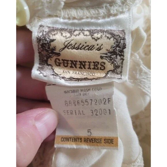 Gunne Sax Jessica’s Gunnies 1970s Vintage Victorian Style Ruffles & Lace Blouse - Picture 10 of 11